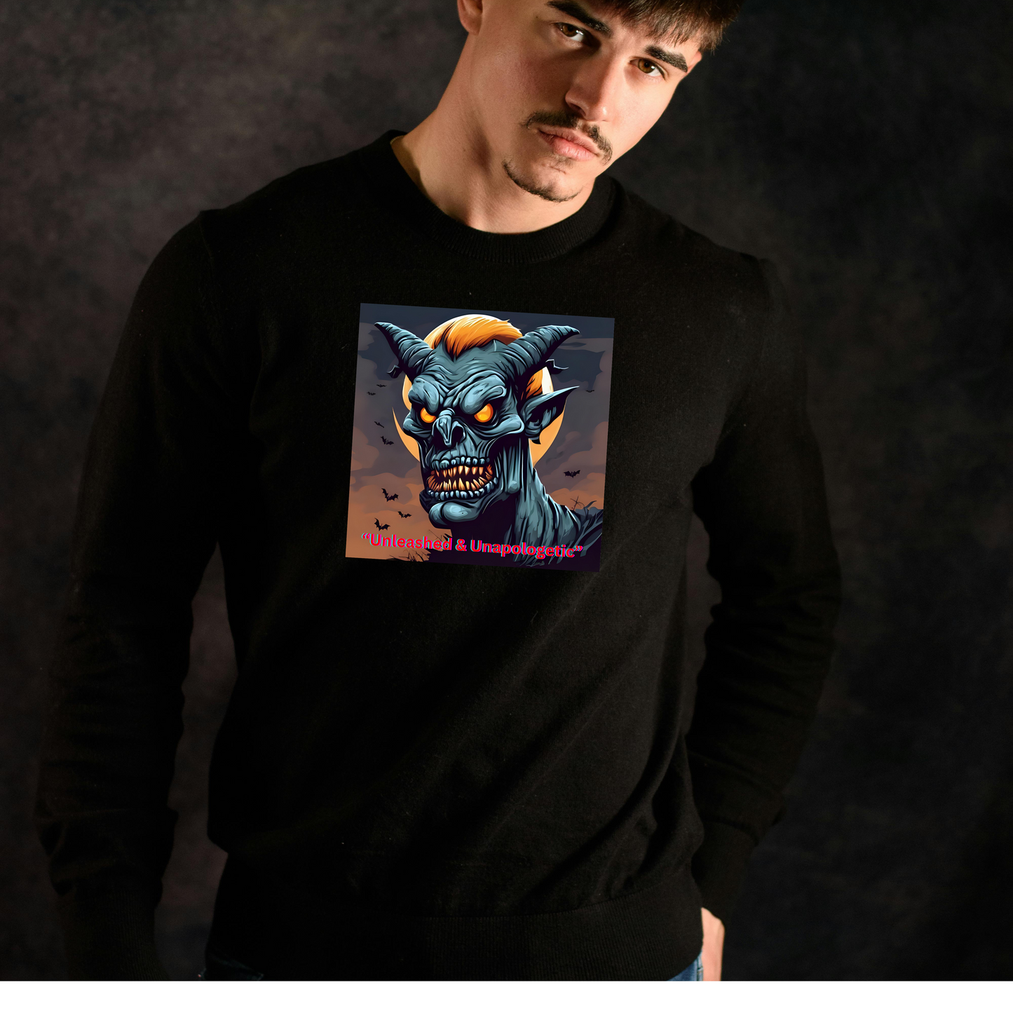 Unleashed and Unapologetic - Halloween Scary Crewneck Sweatshirt - Goulish Figure -  Canadian Printed