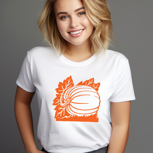 Autumn Pumpkin Tee, Fall Harvest Shirt,  Classy Gift for Friend or Yourself, Thanksgiving Apparel, Cozy Fall Fashion Printed and Shipped from Canada