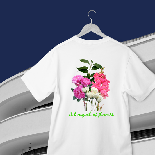 Bouquet of Flowers Floral T-Shirt Spring Tee Nature Lover Gift Casual Wear Your Own Flowers Summer Fashion Botanical Tee Flowers