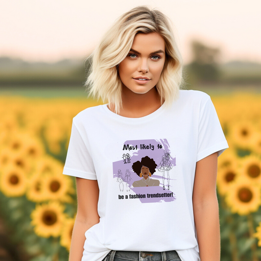 Fashion Trendsetter T-Shirt Stylish Gift for Fashionistas Casual Wear Birthday Graduation Trendy Designer to be Outfit Friend Gift