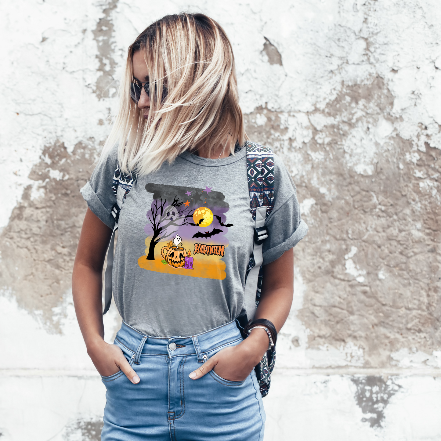 Halloween Unisex Softstyle T-Shirt Spooky Tee Fall Fashion Pumpkin Shirt Ghostly Apparel Halloween Costume Party Wear Comfy