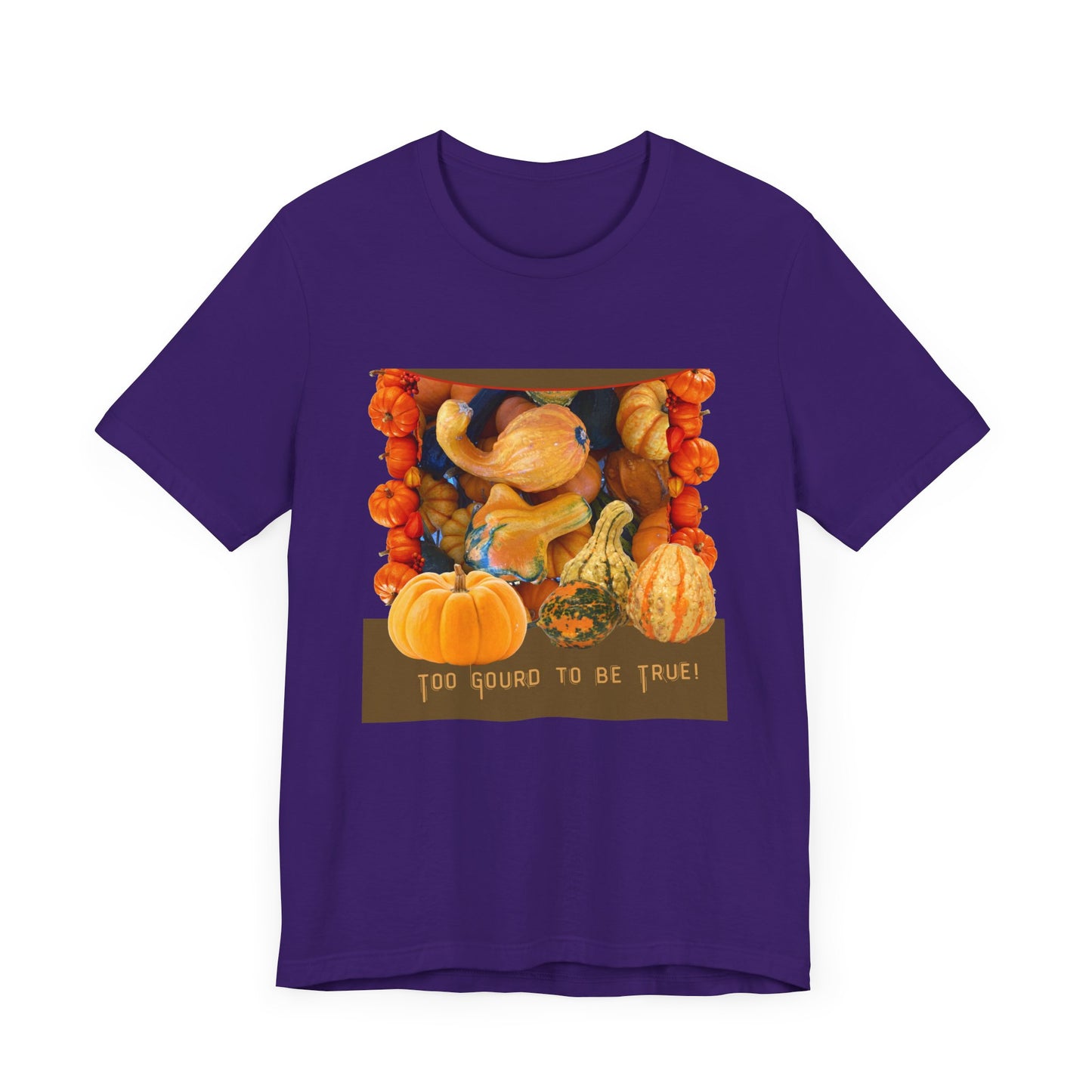 Fall Harvest Tee - 'Too Gourd to Be True' Pumpkin Design