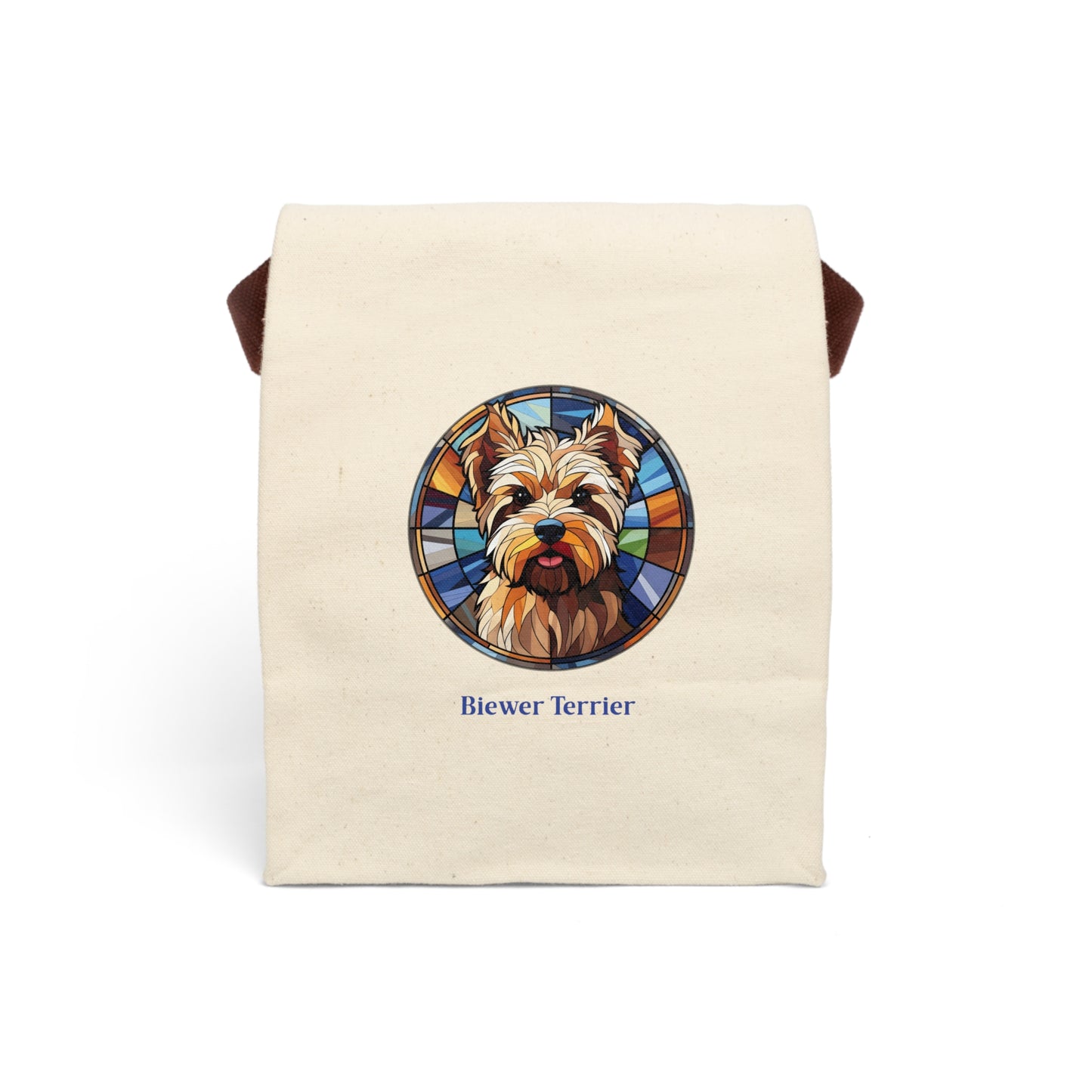 Biewer Terrier Canvas Lunch Bag Pet Lover Gift Reusable Snack Bag Eco-Friendly Lunch Tote Dog Lover Accessory Kids Lunch Bag Printed in Canada