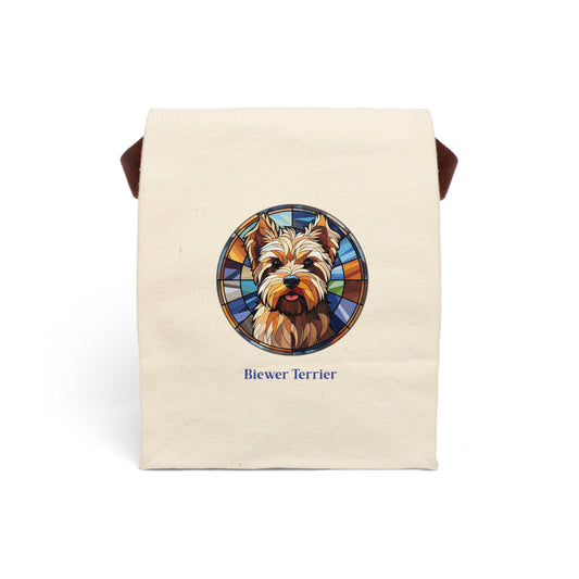 Biewer Terrier Canvas Lunch Bag Pet Lover Gift Reusable Snack Bag Eco-Friendly Lunch Tote Dog Lover Accessory Kids Lunch Bag Printed in Canada