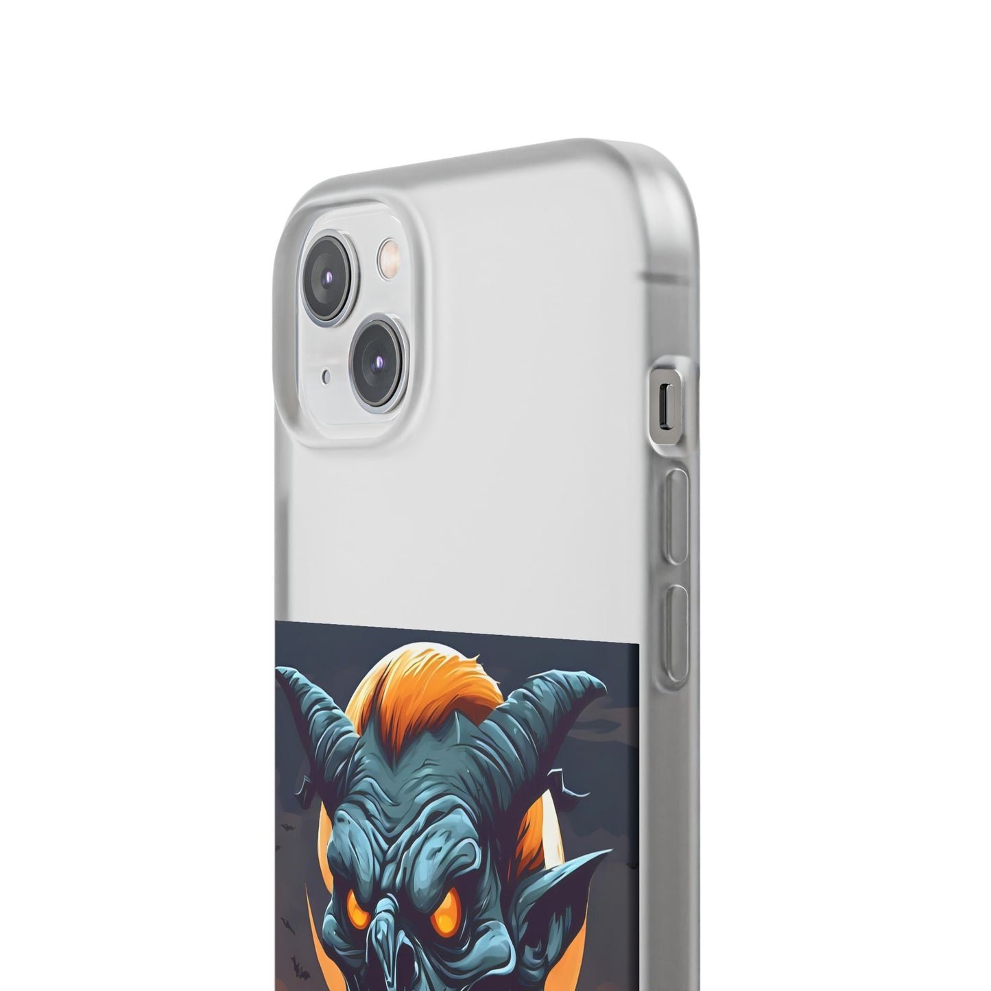 Scary Demon Art Flexi Case, Phone Cover for Halloween, Gift for Horror Lovers, Unapologetic Design, Trendy Cell Phone Protector