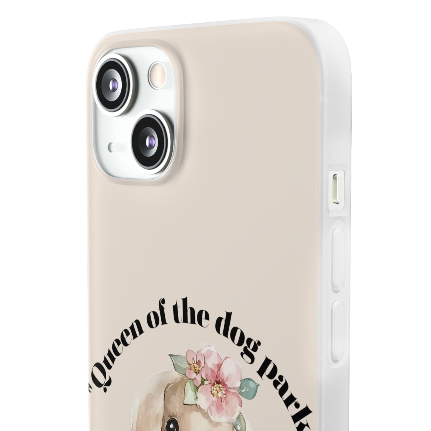 Cute Dog Park Flexi Case - 'Queen of the Dog Park', Protective Phone Cover for Dog Lovers, Pet Gift, Dog Mom Accessory, Custom Phone Case