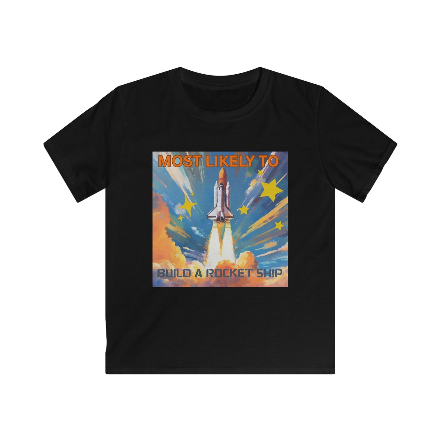 Kids Rocket Ship Tee Fun T-Shirt for Future Astronauts Birthday Gift Kids Rocket Apparel Build a Rocket Ship Inspirational Children's Clothing