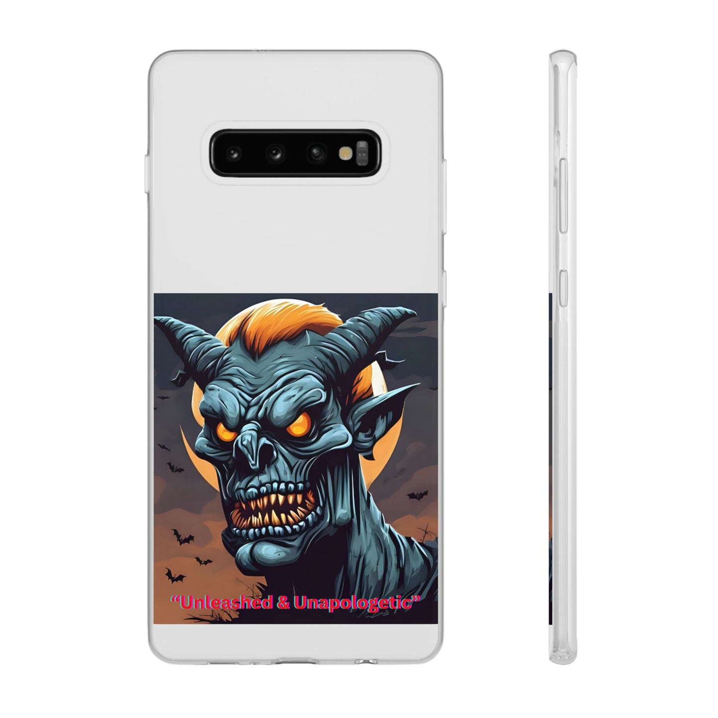 Scary Demon Art Flexi Case, Phone Cover for Halloween, Gift for Horror Lovers, Unapologetic Design, Trendy Cell Phone Protector