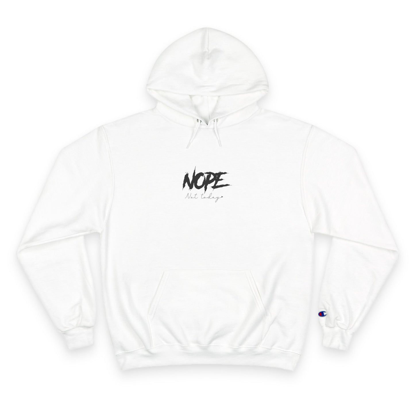 Stylish 'NOPE' Champion Hoodie, Trendy Sweatshirt for Casual Outfits, Perfect Gift for Friend, Birthday, Funny Clothing, Streetwear