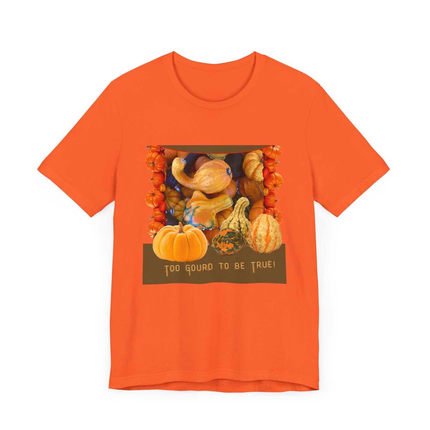 Fall Harvest Tee - 'Too Gourd to Be True' Pumpkin Design