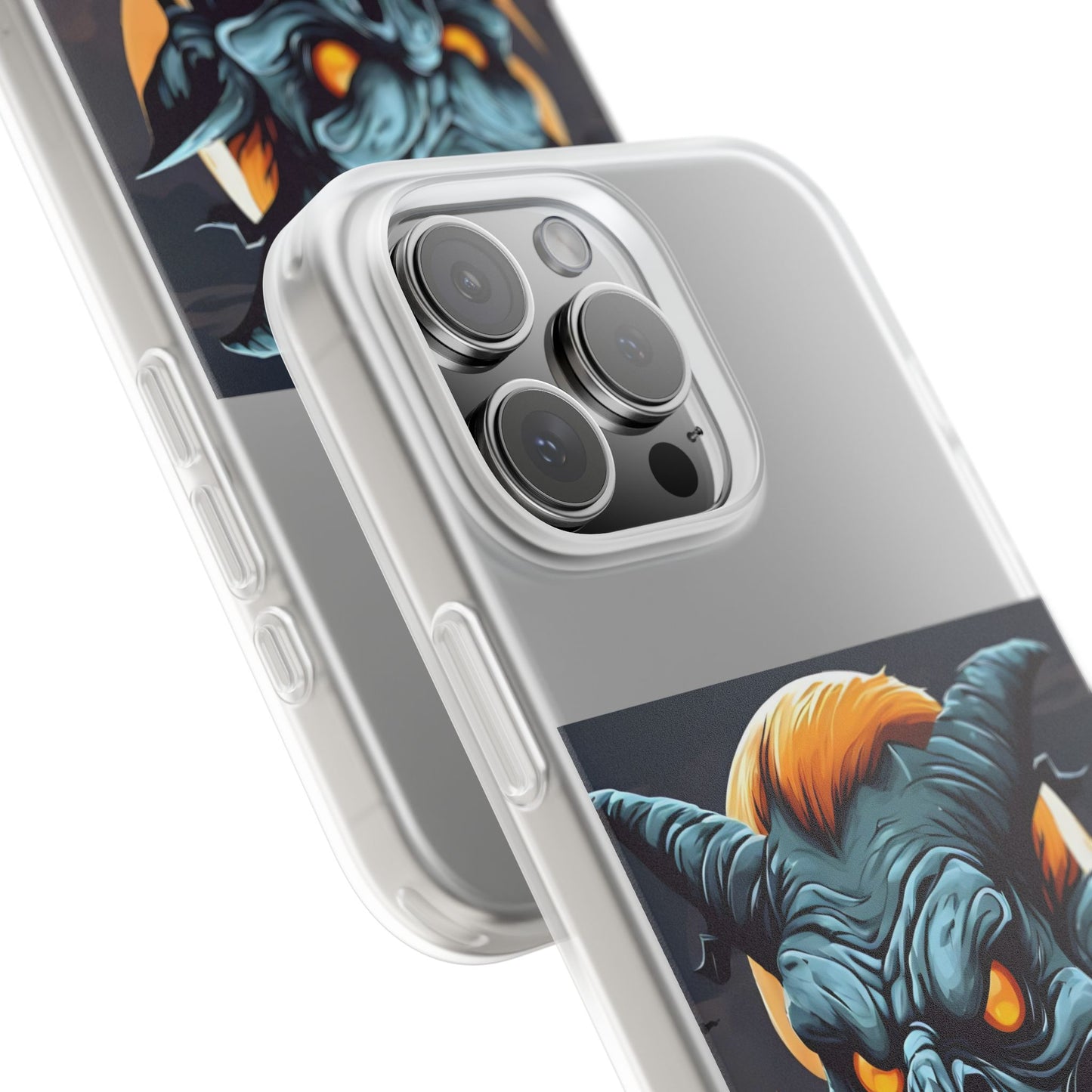 Scary Demon Art Flexi Case, Phone Cover for Halloween, Gift for Horror Lovers, Unapologetic Design, Trendy Cell Phone Protector