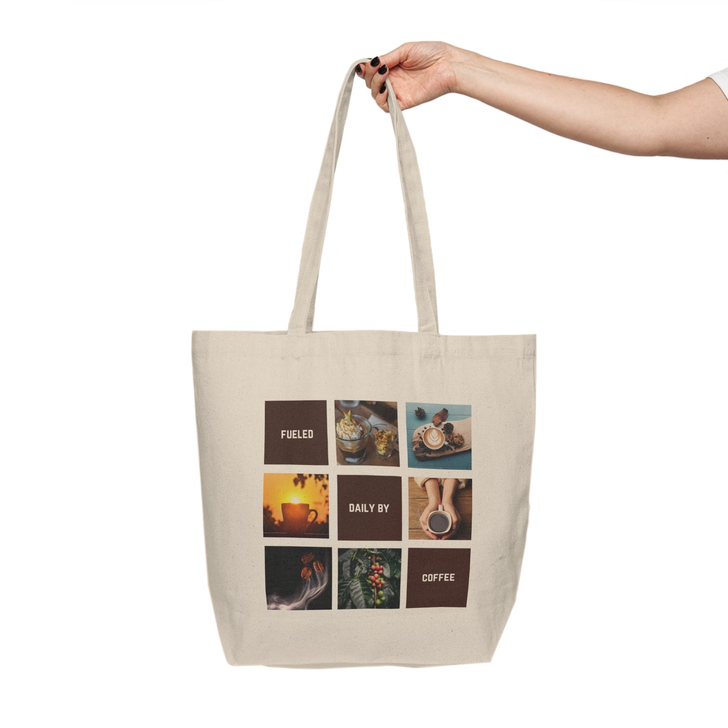 Coffee Lover's Tote Gift Idea Reuseable Bag Coffee Family Shopping and Errands