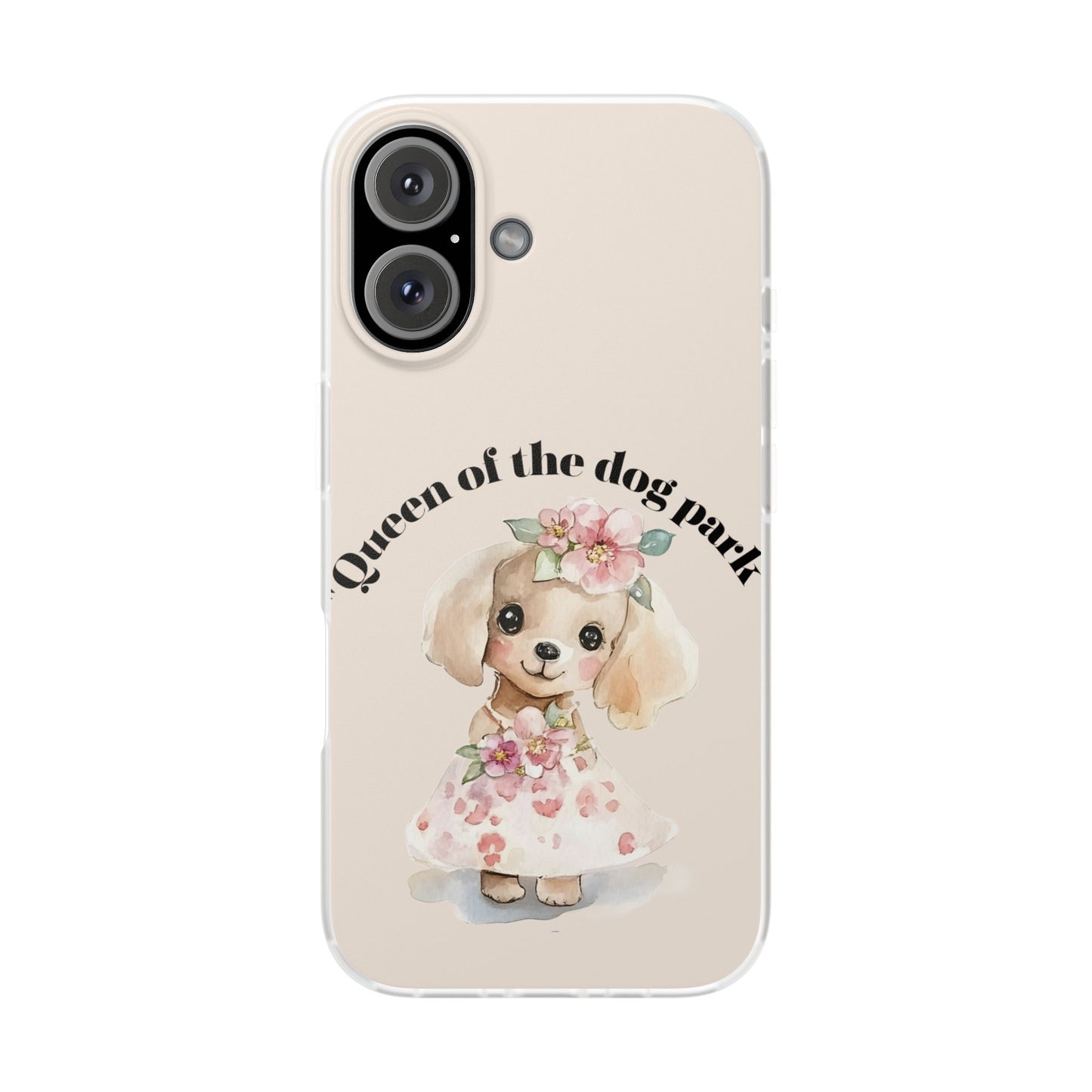 Cute Dog Park Flexi Case - 'Queen of the Dog Park', Protective Phone Cover for Dog Lovers, Pet Gift, Dog Mom Accessory, Custom Phone Case