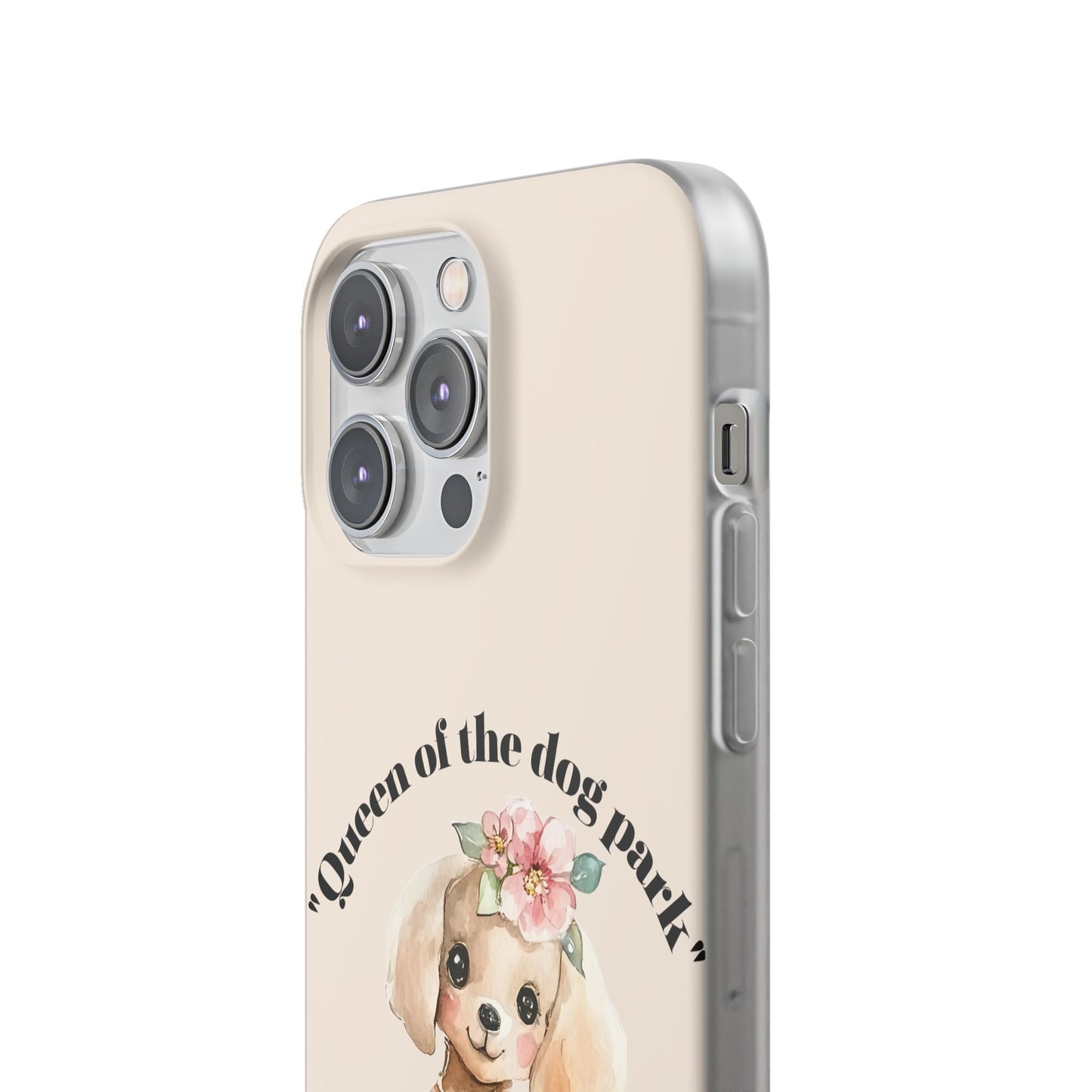 Cute Dog Park Flexi Case - 'Queen of the Dog Park', Protective Phone Cover for Dog Lovers, Pet Gift, Dog Mom Accessory, Custom Phone Case