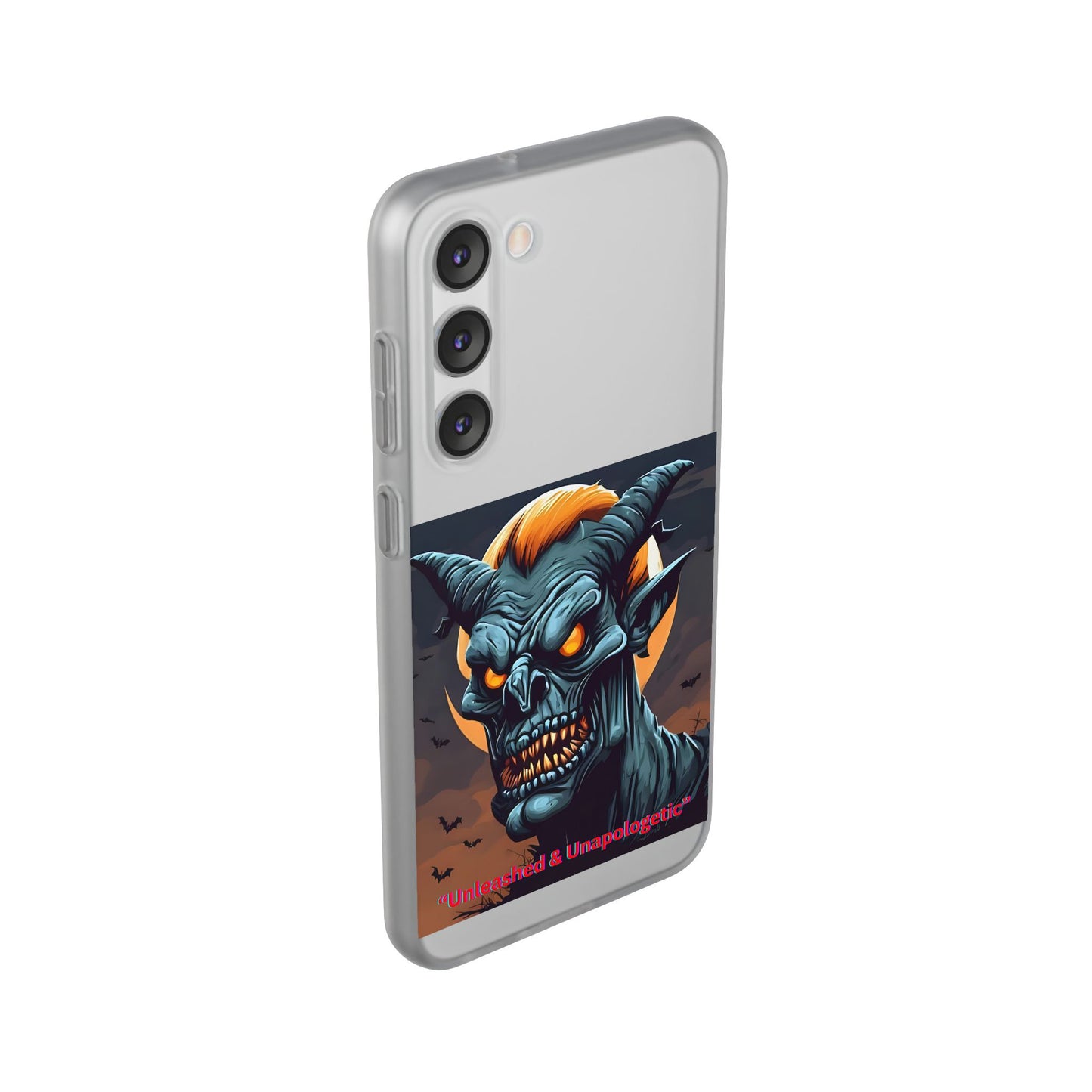 Scary Demon Art Flexi Case, Phone Cover for Halloween, Gift for Horror Lovers, Unapologetic Design, Trendy Cell Phone Protector