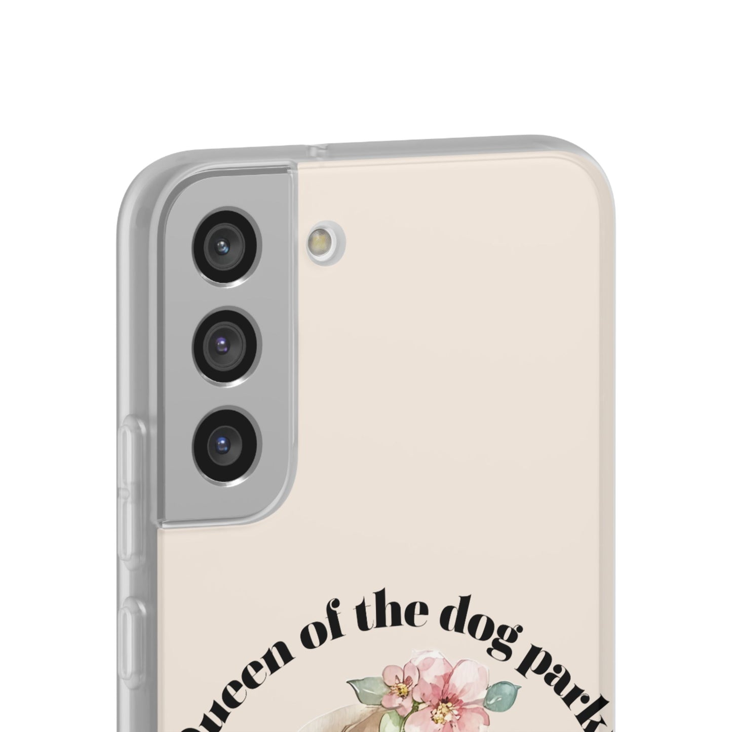 Cute Dog Park Flexi Case - 'Queen of the Dog Park', Protective Phone Cover for Dog Lovers, Pet Gift, Dog Mom Accessory, Custom Phone Case