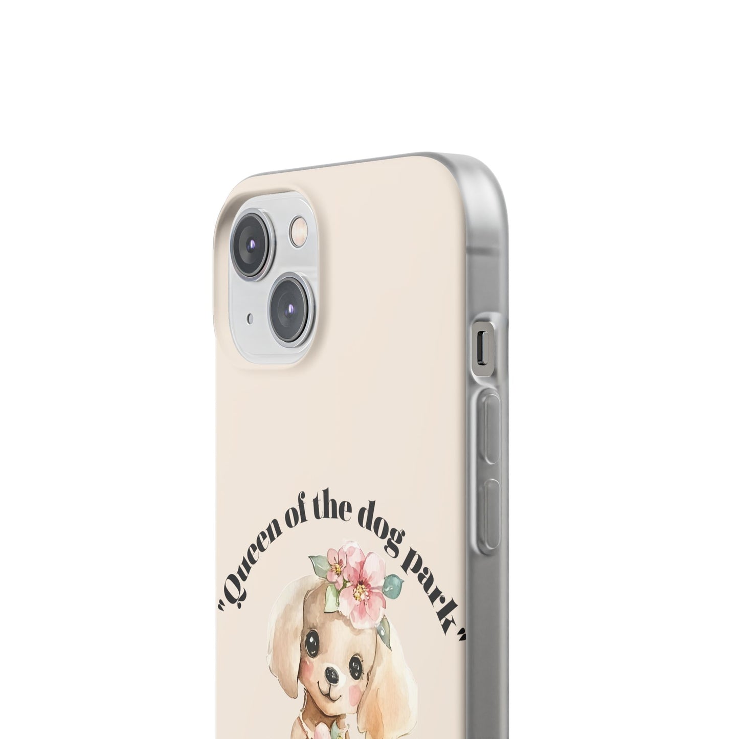Cute Dog Park Flexi Case - 'Queen of the Dog Park', Protective Phone Cover for Dog Lovers, Pet Gift, Dog Mom Accessory, Custom Phone Case