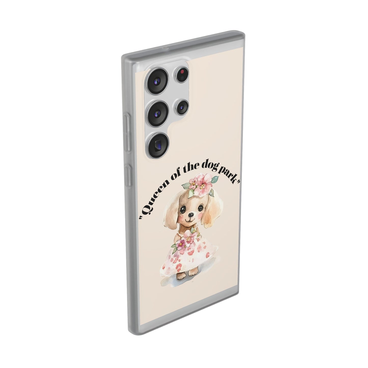 Cute Dog Park Flexi Case - 'Queen of the Dog Park', Protective Phone Cover for Dog Lovers, Pet Gift, Dog Mom Accessory, Custom Phone Case