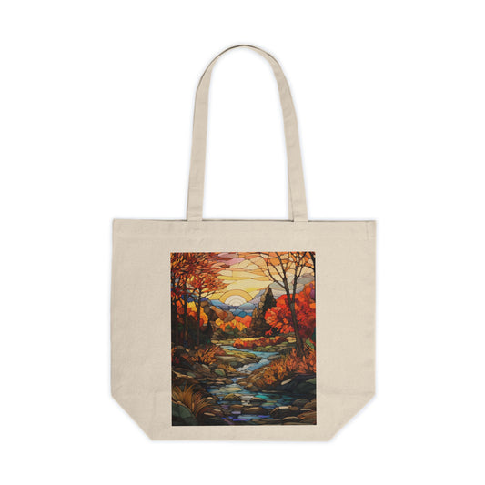 Autumn Landscape Canvas Tote Bag - Eco-Friendly Fall Grocery Gift Bag, 100% Cotton, Washable, Shipped from Canada