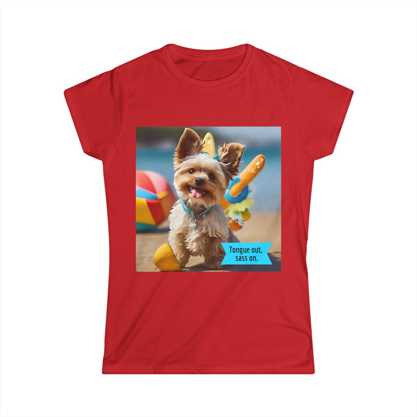Dog Lover Tee, Playful Graphic, Women's Softstyle Tee, Summer Vibes , Pet Lover Gift, Dog Owner Apparel, Cute Animal Tee, Shipped from Canada
