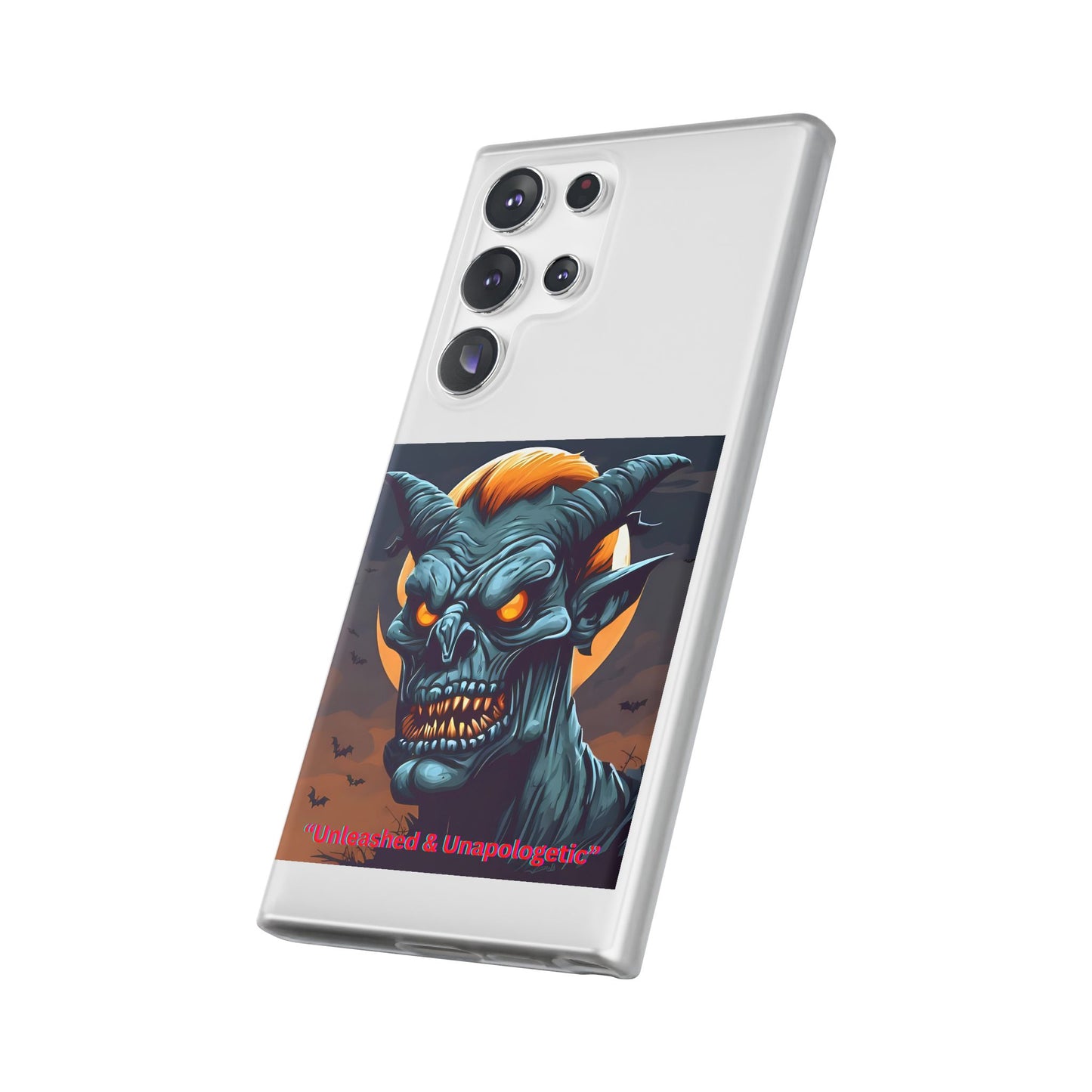 Scary Demon Art Flexi Case, Phone Cover for Halloween, Gift for Horror Lovers, Unapologetic Design, Trendy Cell Phone Protector