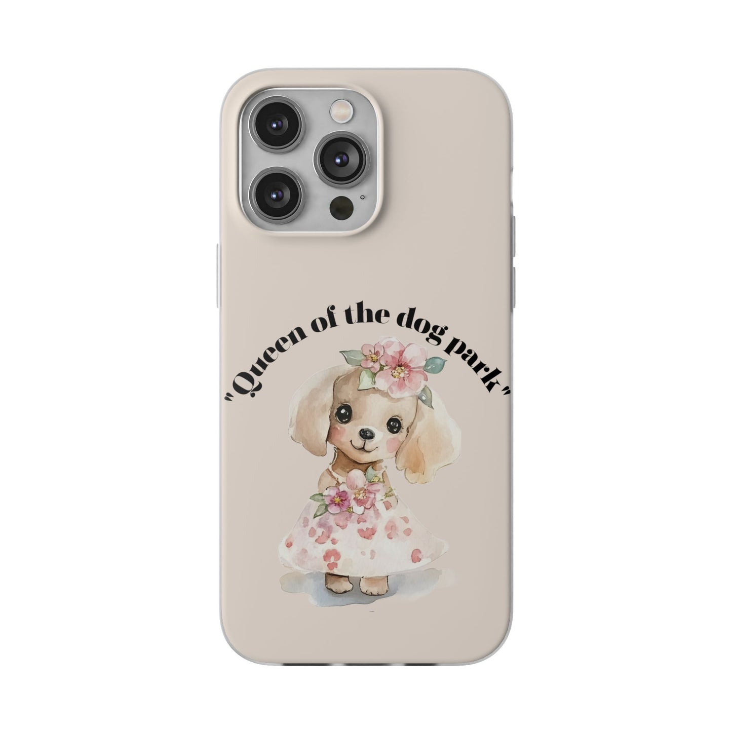 Cute Dog Park Flexi Case - 'Queen of the Dog Park', Protective Phone Cover for Dog Lovers, Pet Gift, Dog Mom Accessory, Custom Phone Case