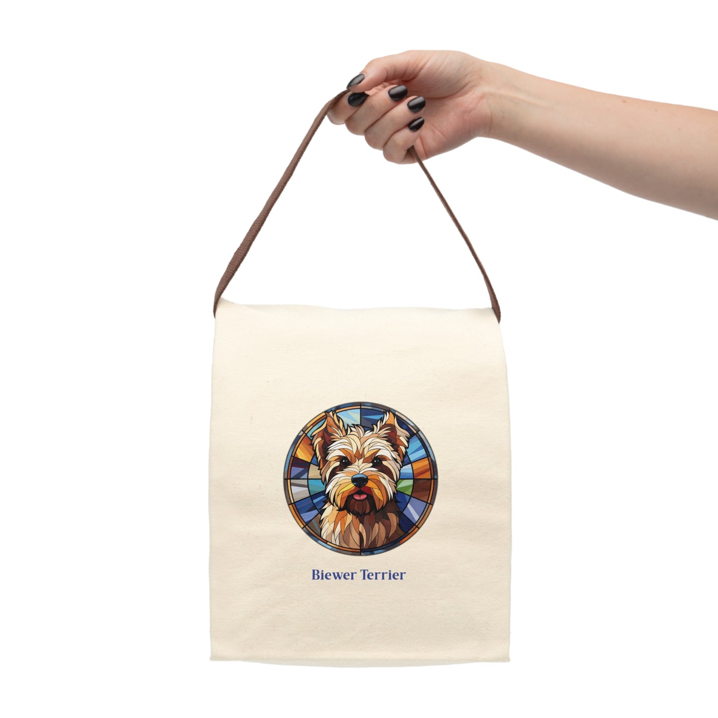 Biewer Terrier Canvas Lunch Bag Pet Lover Gift Reusable Snack Bag Eco-Friendly Lunch Tote Dog Lover Accessory Kids Lunch Bag Printed in Canada