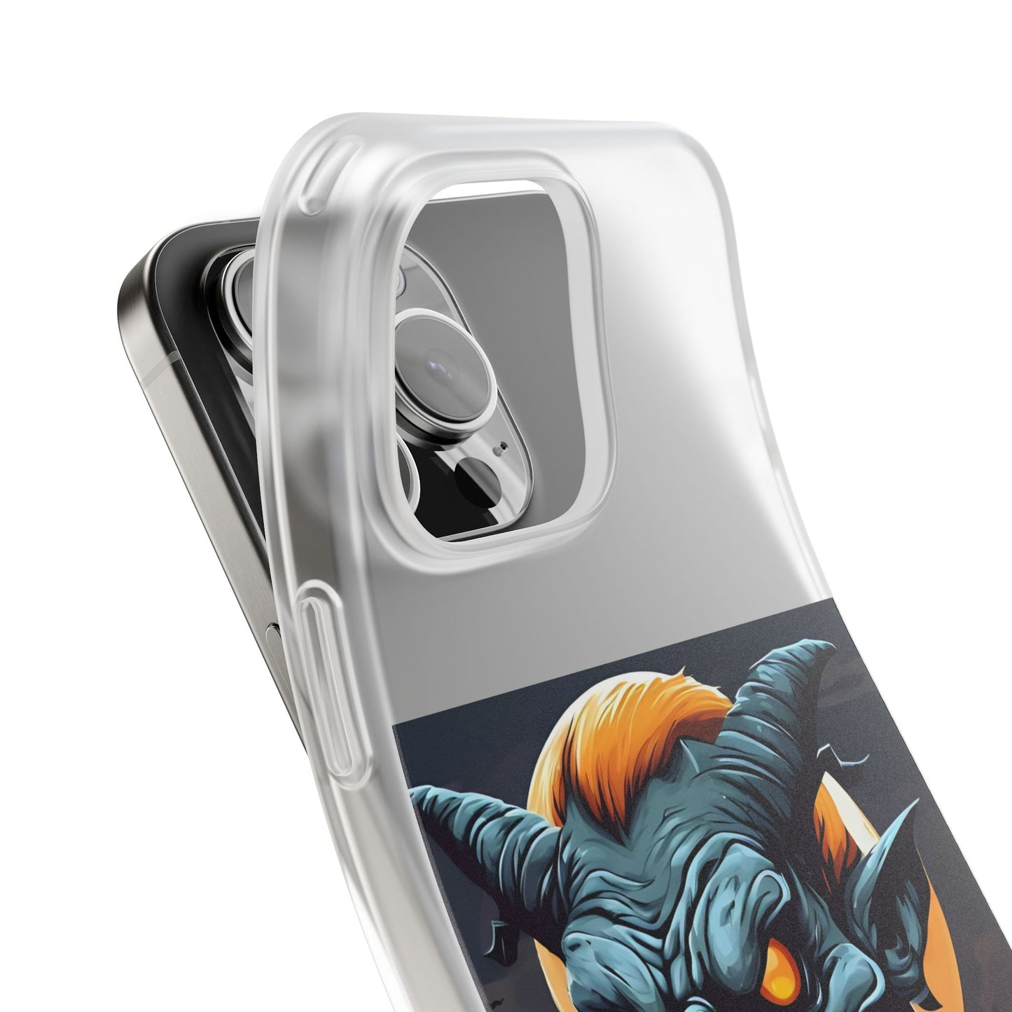 Scary Demon Art Flexi Case, Phone Cover for Halloween, Gift for Horror Lovers, Unapologetic Design, Trendy Cell Phone Protector
