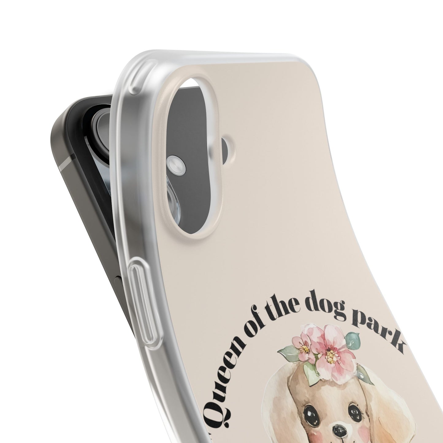 Cute Dog Park Flexi Case - 'Queen of the Dog Park', Protective Phone Cover for Dog Lovers, Pet Gift, Dog Mom Accessory, Custom Phone Case