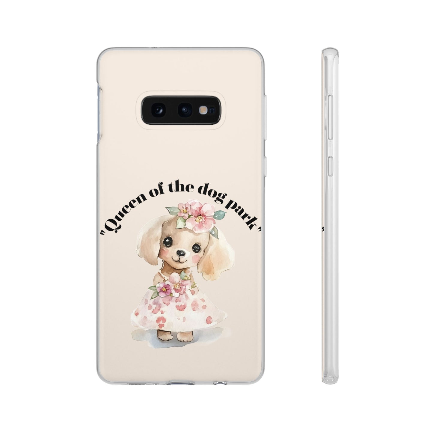 Cute Dog Park Flexi Case - 'Queen of the Dog Park', Protective Phone Cover for Dog Lovers, Pet Gift, Dog Mom Accessory, Custom Phone Case