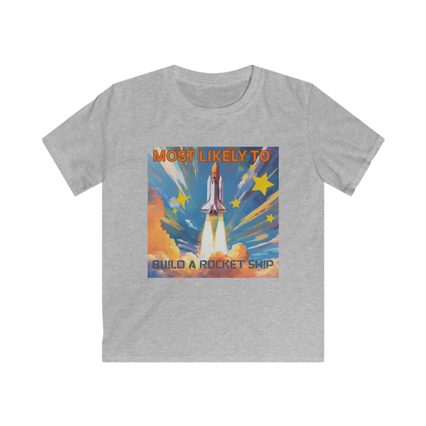 Kids Rocket Ship Tee Fun T-Shirt for Future Astronauts Birthday Gift Kids Rocket Apparel Build a Rocket Ship Inspirational Children's Clothing