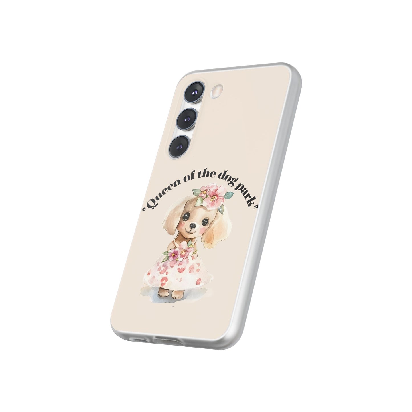 Cute Dog Park Flexi Case - 'Queen of the Dog Park', Protective Phone Cover for Dog Lovers, Pet Gift, Dog Mom Accessory, Custom Phone Case
