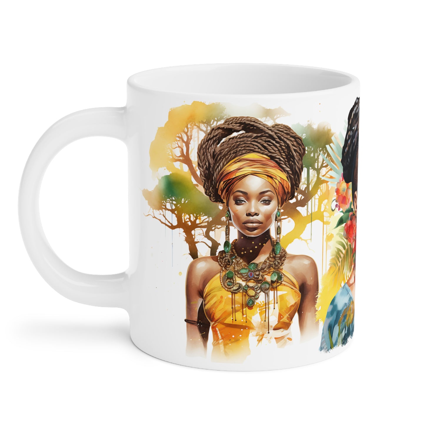 Strong Beautiful Black women, Art Ceramic Mugs | Coffee Lovers | Unique Gifts for Birthdays, Chiristmas gift idea, Home Decor. Shipped from Canada