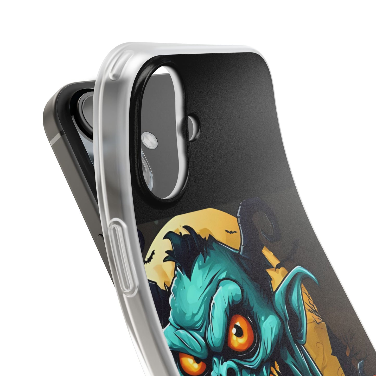 Halloween Monster Flexi Case - Fun Phone Cover, Witch Candy Design, Halloween Gift, Spooky Phone Accessory, Cute Monster Case