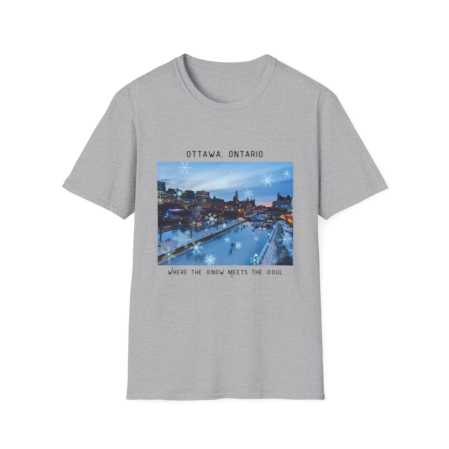 Ottawa Softstyle T-Shirt - Cozy City Vibes, Travel Lover Gift, Printed in Canada