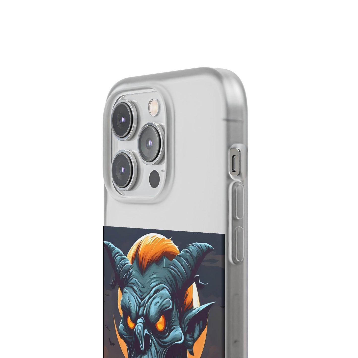 Scary Demon Art Flexi Case, Phone Cover for Halloween, Gift for Horror Lovers, Unapologetic Design, Trendy Cell Phone Protector