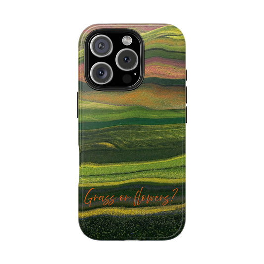 Grasses or Flowers Phone Case from nature photo, Rows of vegatation - Great Gifts for Nature Lovers - Relaxing & calming.  Shipped from USA