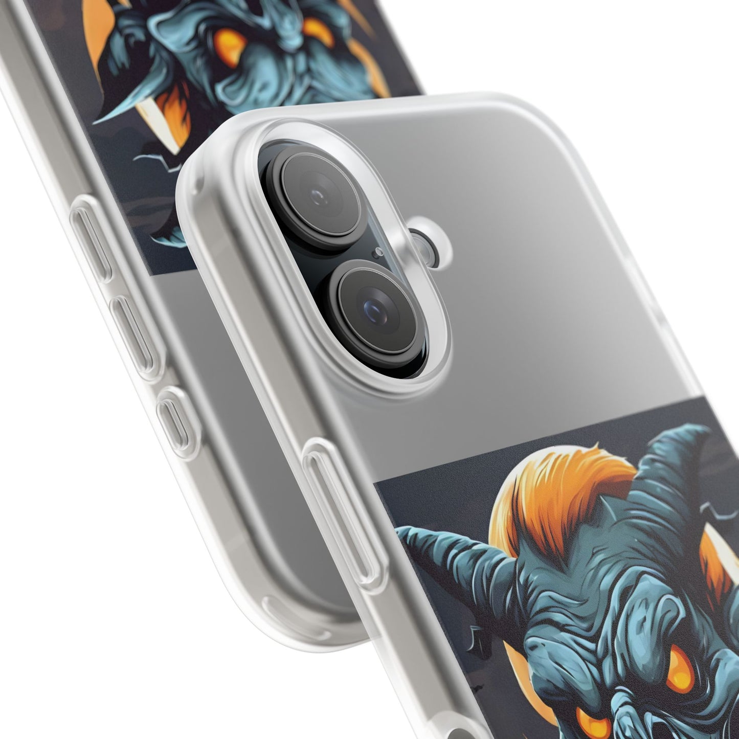 Scary Demon Art Flexi Case, Phone Cover for Halloween, Gift for Horror Lovers, Unapologetic Design, Trendy Cell Phone Protector
