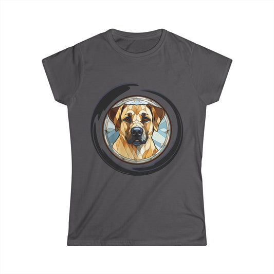 Women's Golden Lab Tee - Strong and Loyal Personality Design, Softstyle comfortable shirt