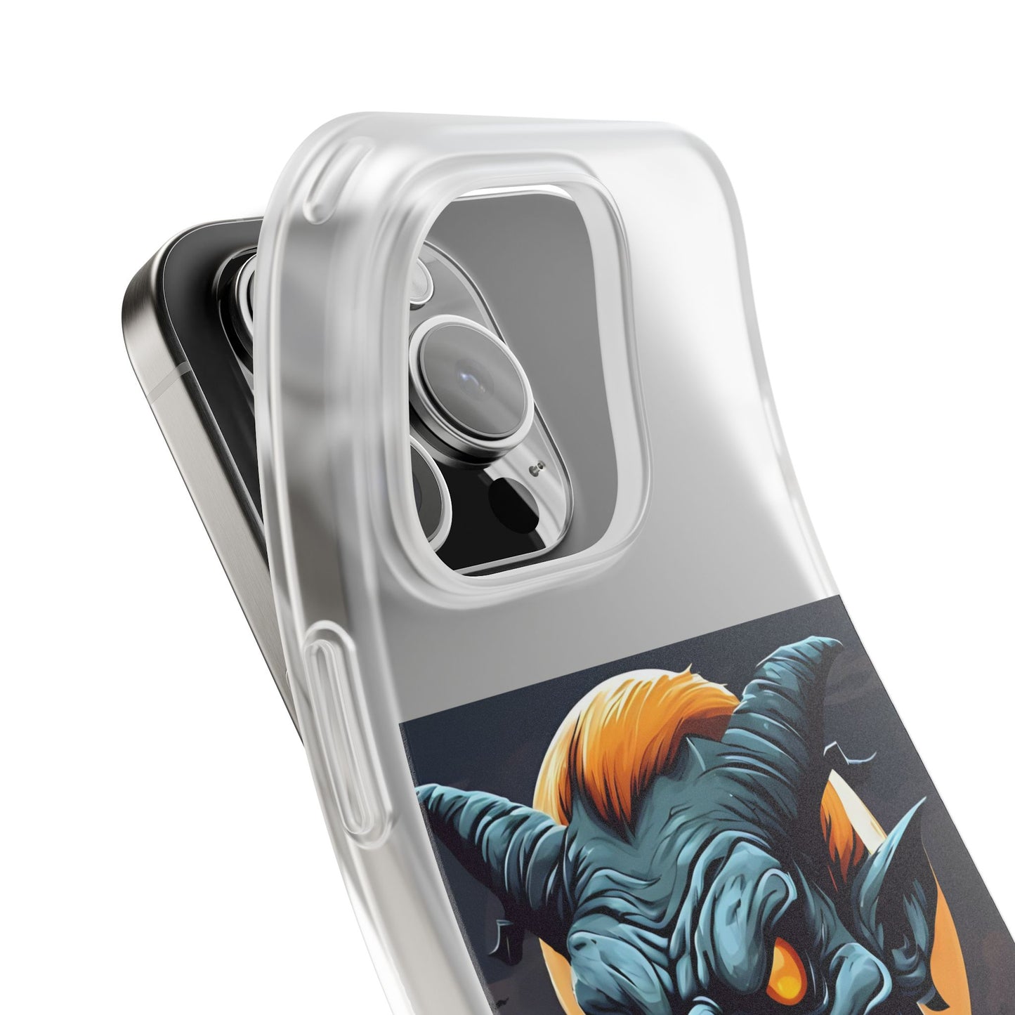 Scary Demon Art Flexi Case, Phone Cover for Halloween, Gift for Horror Lovers, Unapologetic Design, Trendy Cell Phone Protector