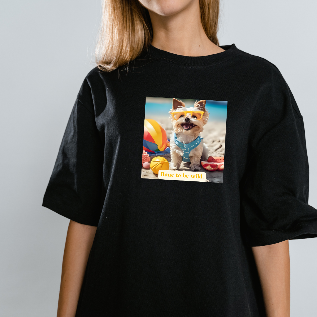 Playful Pet-Themed T-Shirt - Perfect for Dog Lovers, Summer Fun, Gifting, Casual Wear, and Animal Enthusiasts, Printed and Shipped from Canada