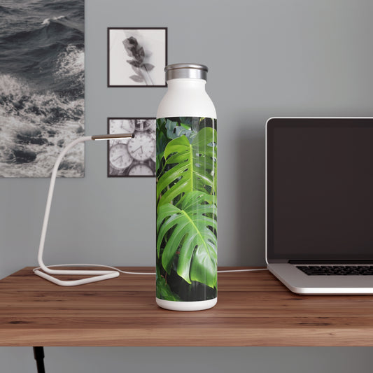 Eco-Friendly Slim 20 oz Water Bottle Tropical Leaf Design Reusable Hydro Flask Healthy Water Bottle  Summer Adventure Jug, Eco-conscious Gift, Sustainable [...]