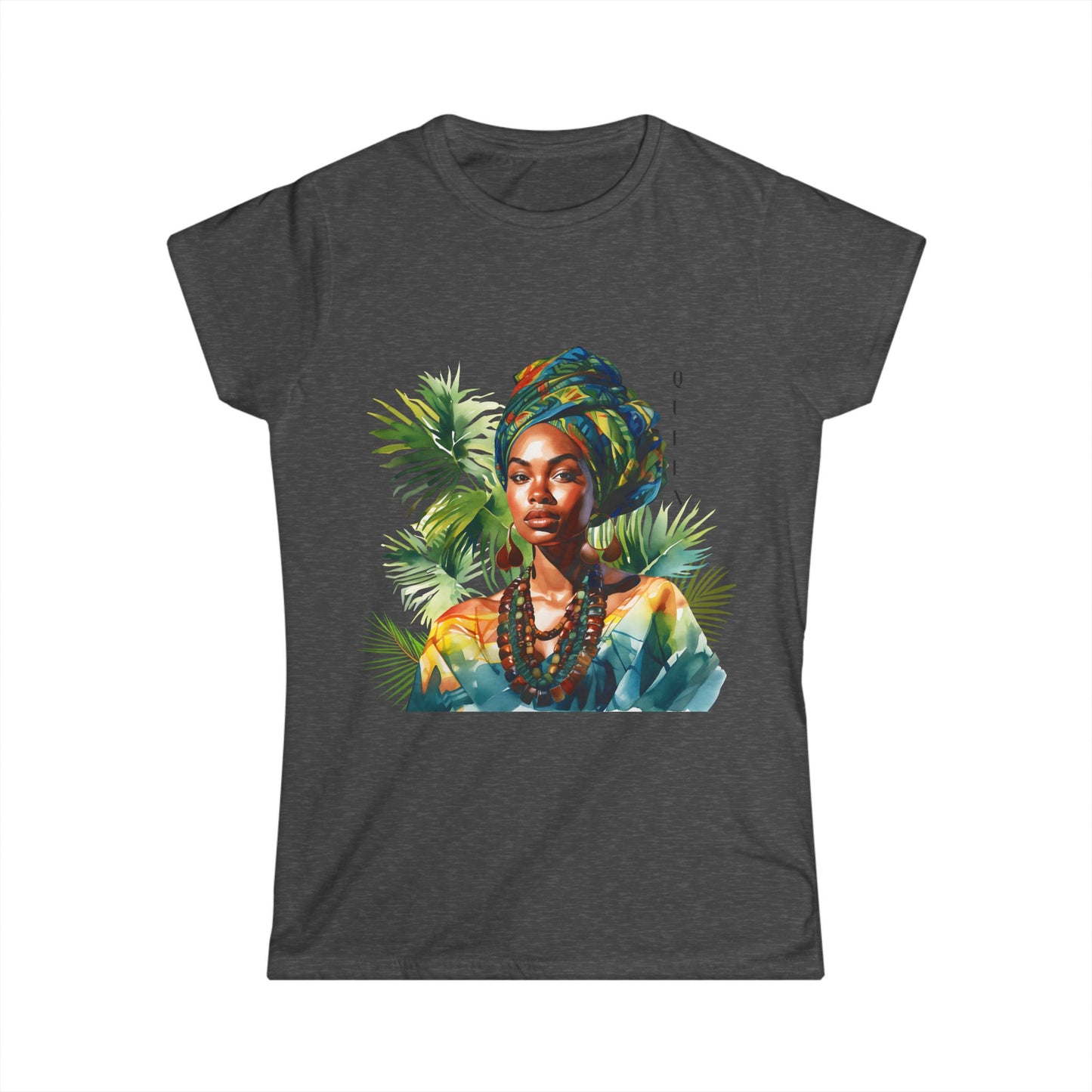 Black Woman's Queen Tee, Vibrant Graphic Shirt, Regal Style Top, Gifts for Her, Summer Fashion