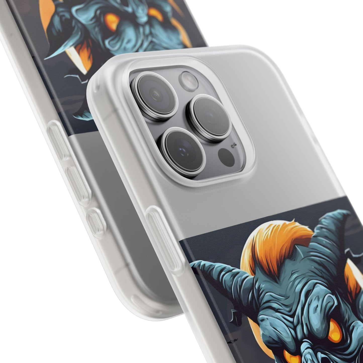 Scary Demon Art Flexi Case, Phone Cover for Halloween, Gift for Horror Lovers, Unapologetic Design, Trendy Cell Phone Protector