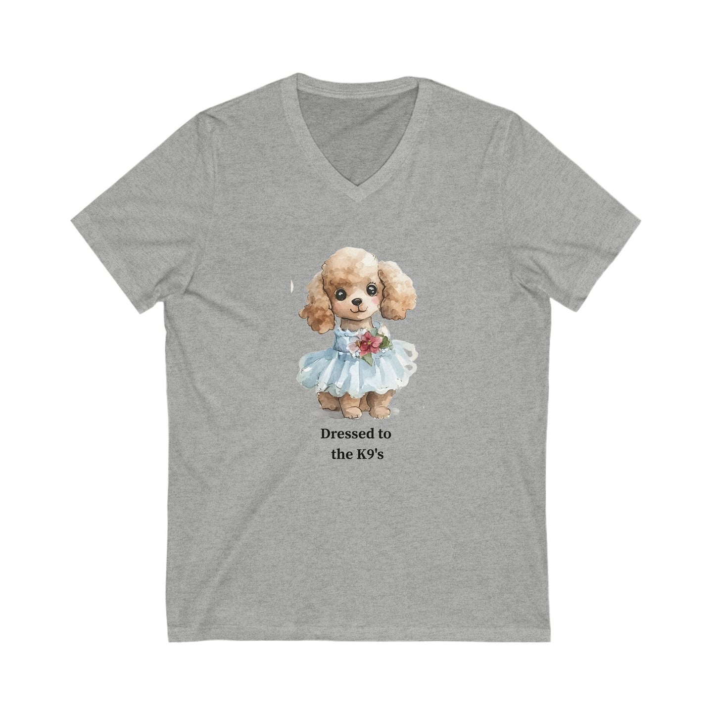 Unisex Dog Lover V-Neck Tee - Dressed to the K9's - Cute Pet Shirt, Gift for Dog Owners, Animal Lover Apparel, Casual Wear, Pet [...]