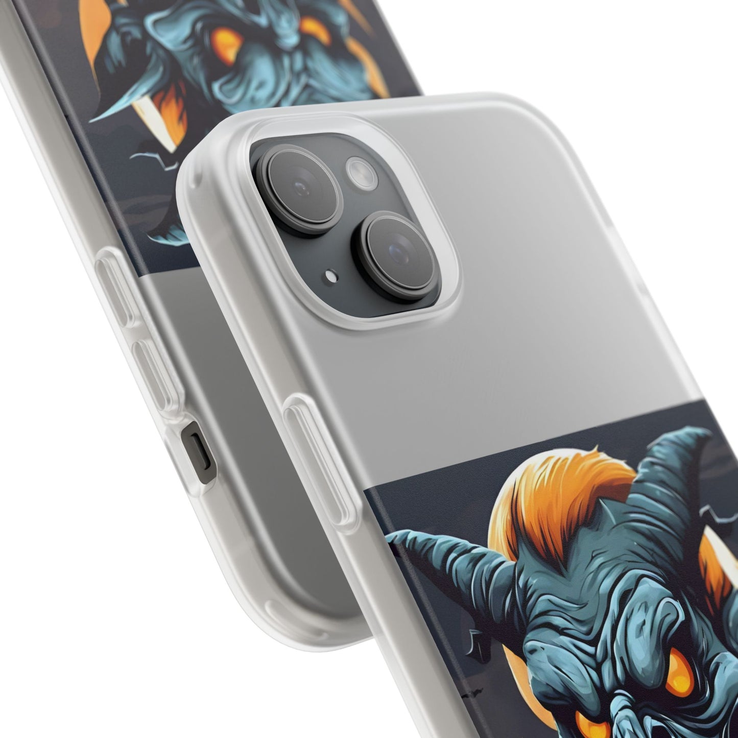 Scary Demon Art Flexi Case, Phone Cover for Halloween, Gift for Horror Lovers, Unapologetic Design, Trendy Cell Phone Protector