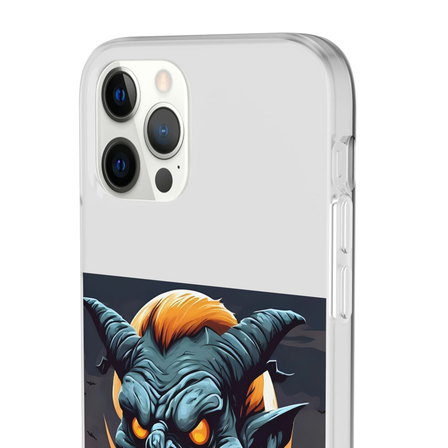 Scary Demon Art Flexi Case, Phone Cover for Halloween, Gift for Horror Lovers, Unapologetic Design, Trendy Cell Phone Protector