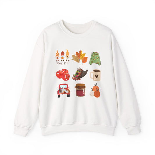 Fall Vibes Crewneck Sweatshirt - Cozy Autumn Unisex Blend for Cool Days and Thanksgiving, Give a gift or keep for yourself, printed in Canada