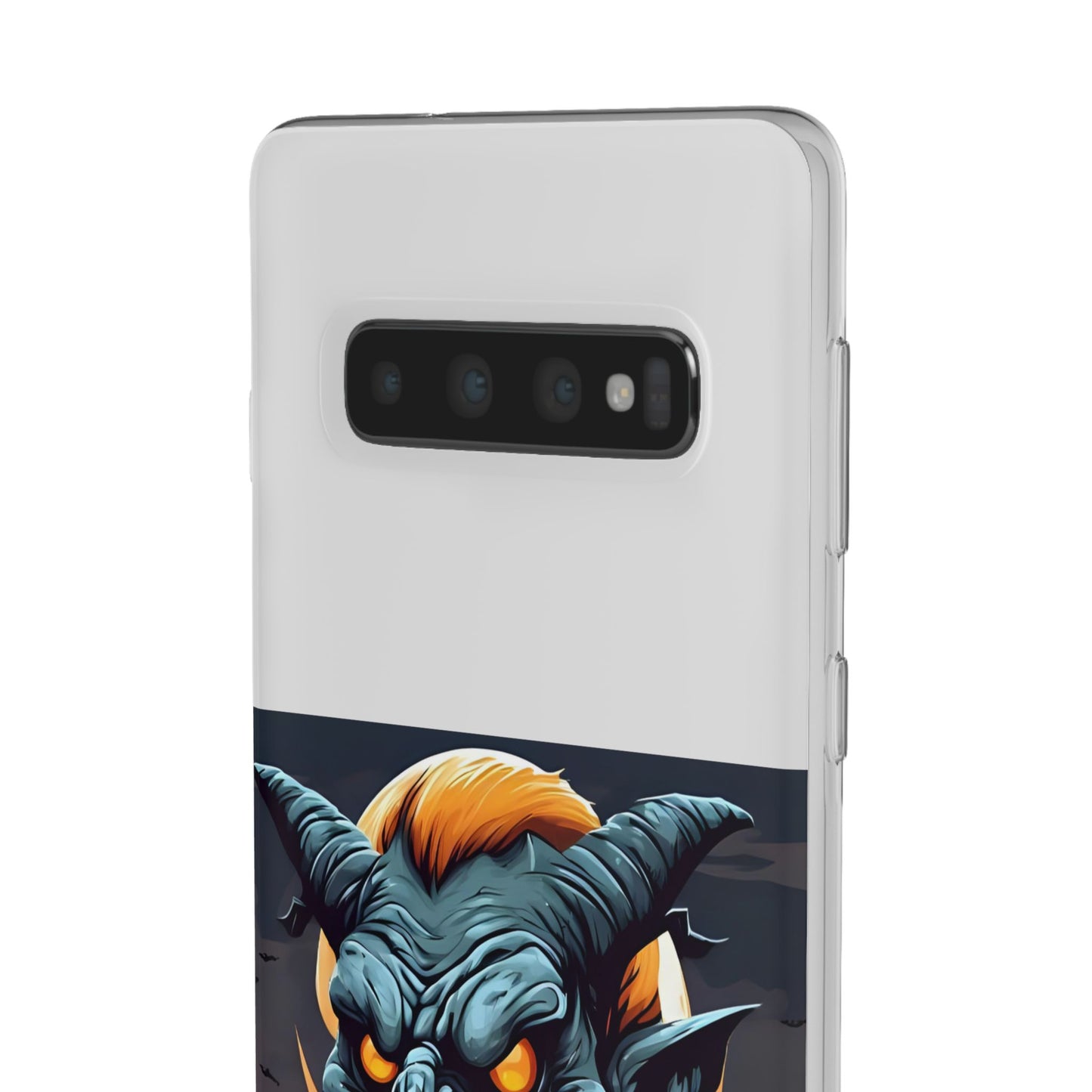 Scary Demon Art Flexi Case, Phone Cover for Halloween, Gift for Horror Lovers, Unapologetic Design, Trendy Cell Phone Protector